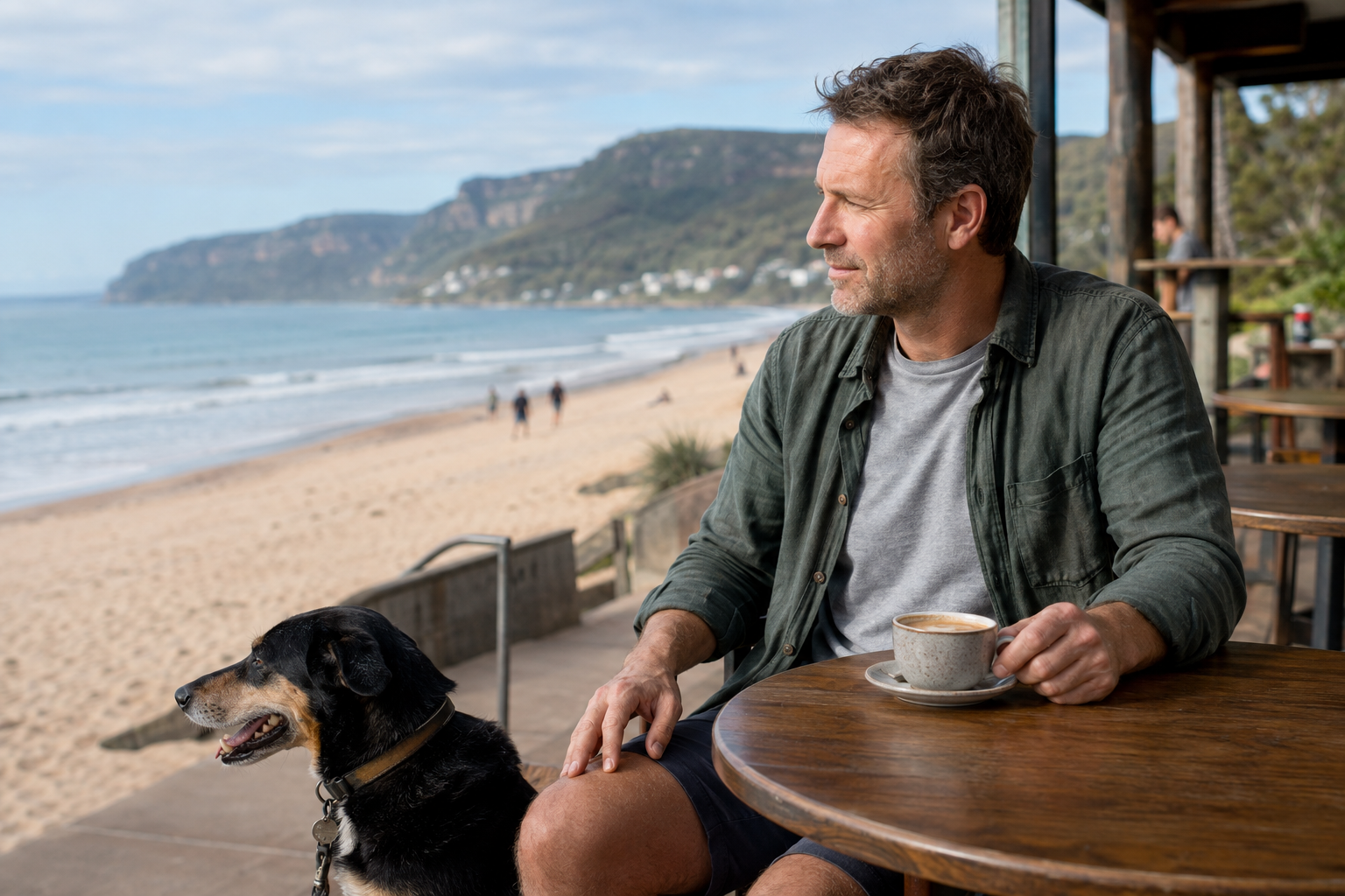 Man enjoying a clear-headed Sunday morning without alcohol