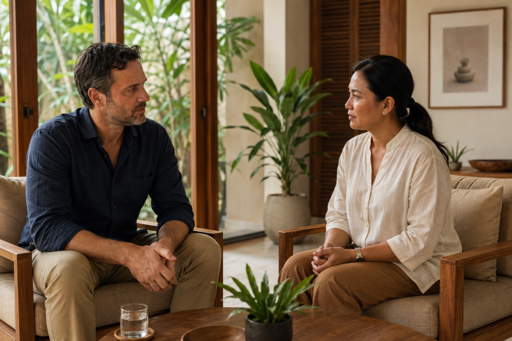 Man discussing whether he needs medical detox before rehab