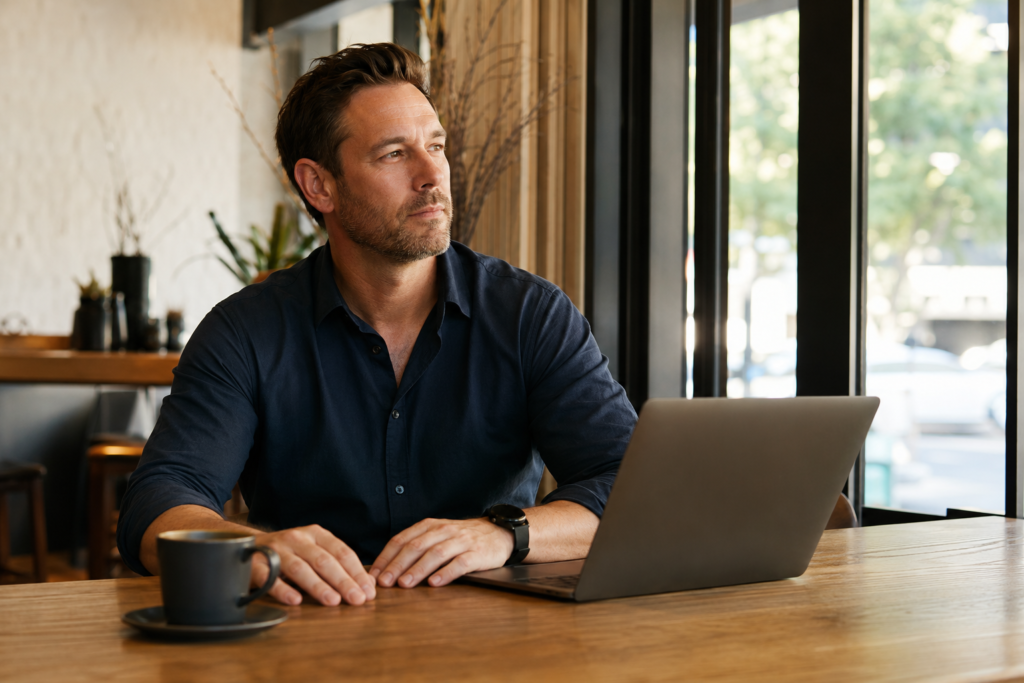 Man considering getting help for addiction before reaching rock bottom